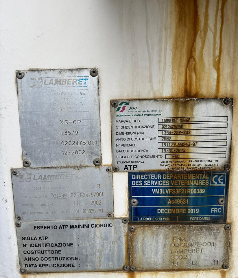 SEMIRIMORCHIO FRIGO LAMBERET - 2002 - Puspiekabe refrižerators: foto 5 SEMIRIMORCHIO FRIGO LAMBERET - 2002 - Puspiekabe refrižerators: foto 5