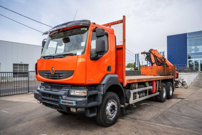Renault KERAX 380 DXI-6X4+PALFINGER 18 T/m + 4 EXT - Bortu kravas automašīna/ Platforma, Kravas auto ar manipulatoru: foto 2 Renault KERAX 380 DXI-6X4+PALFINGER 18 T/m + 4 EXT - Bortu kravas automašīna/ Platforma, Kravas auto ar manipulatoru: foto 2