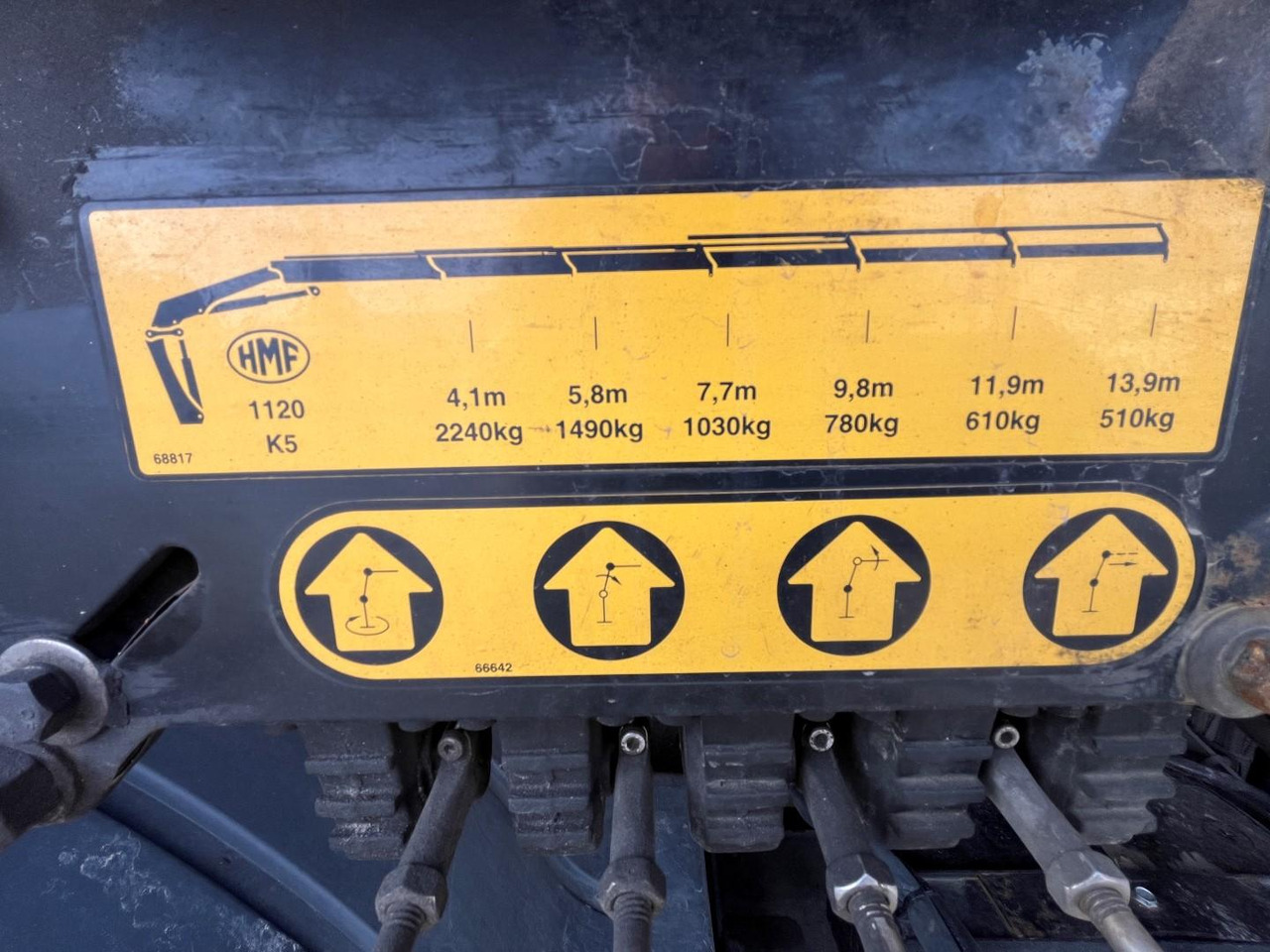 Bortu kravas automašīna/ Platforma, Kravas auto ar manipulatoru Mercedes truck ATEGO, 1527, Crane HMF 1120 - K5: foto 20