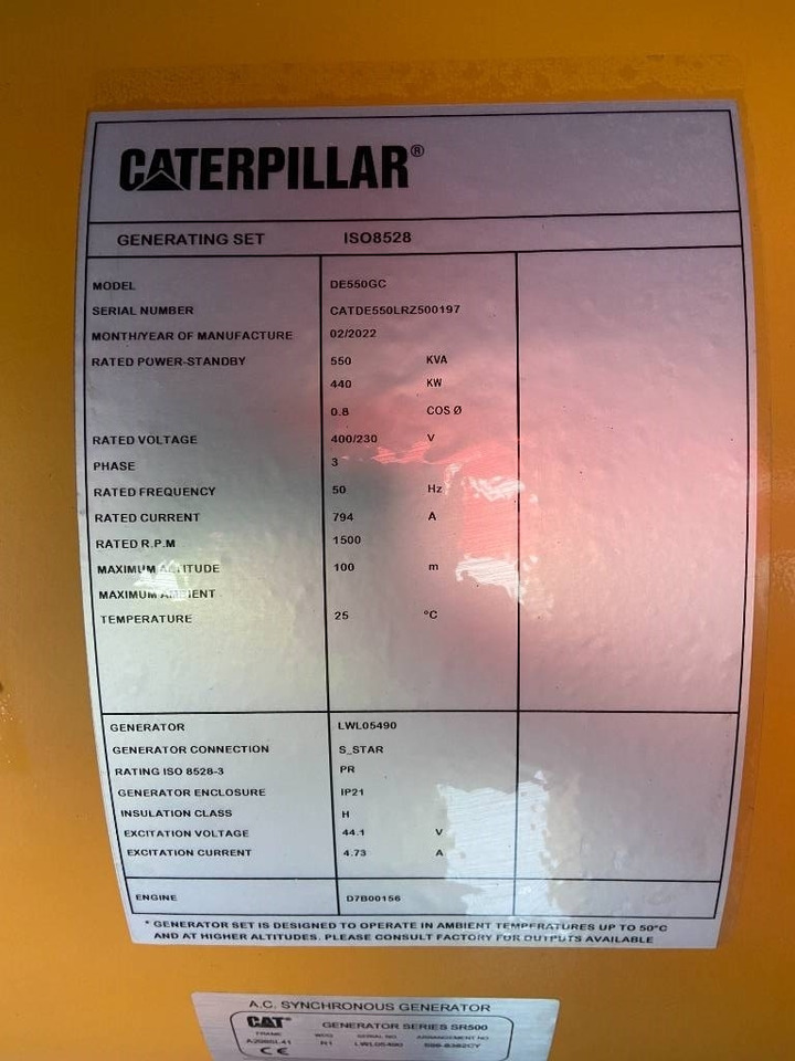 CAT DE550GC - 550 kVA Stand-by Generator - DPX-18221 - Elektroģenerators: foto 4 CAT DE550GC - 550 kVA Stand-by Generator - DPX-18221 - Elektroģenerators: foto 4