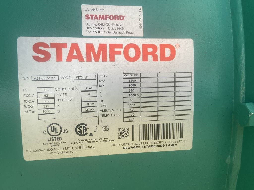 Jaunā Elektroģenerators Cummins C1400D5 - 1.400 kVA Generator - DPX-18532-O: foto 7