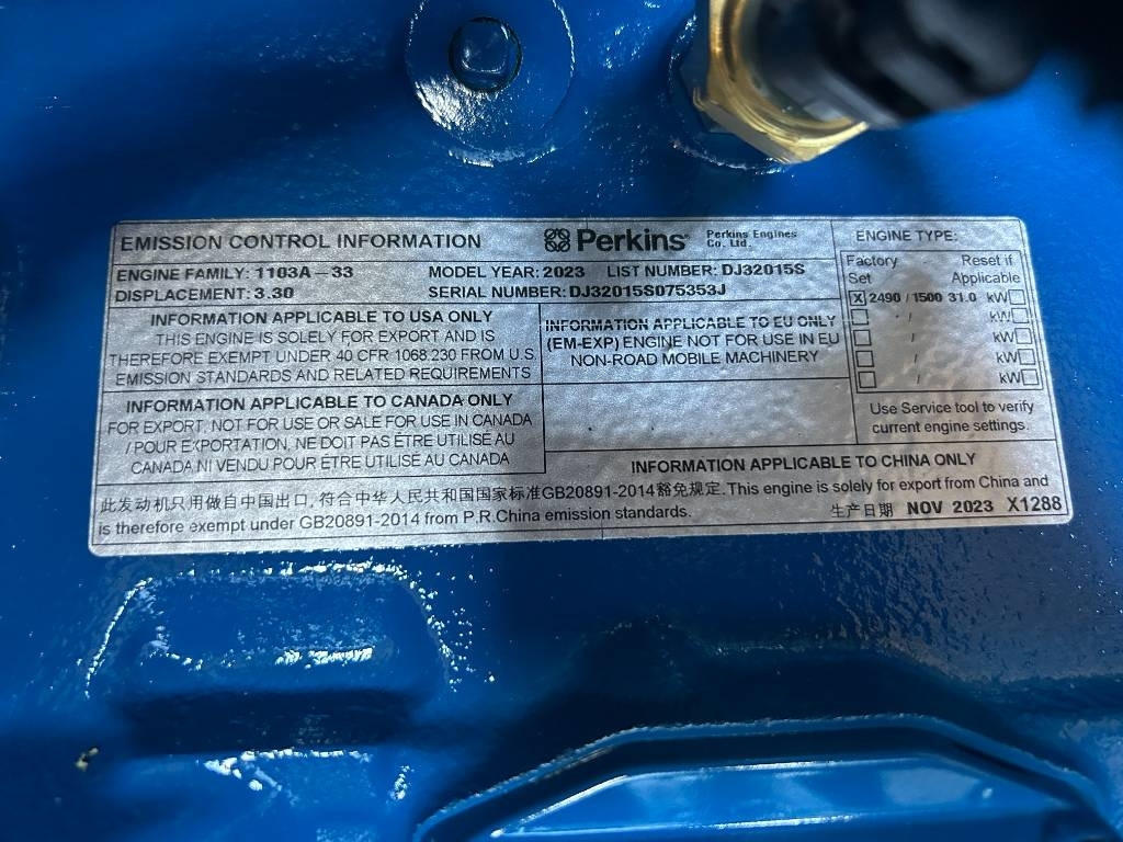 Jaunā Elektroģenerators FG Wilson P33-3 - 33 kVA Genset - DPX-16003: foto 13