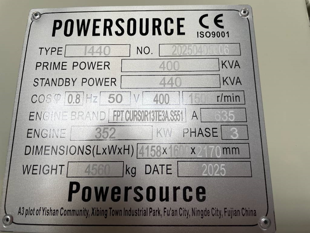 Jaunā Elektroģenerators Iveco CR13TE3A - 440 kVA Generator - DPX-19796: foto 6