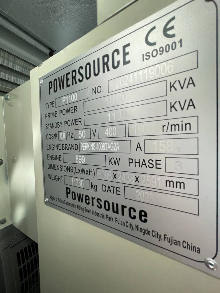 Perkins 4008TAG2A - 1100 kVA Generator - DPX-19820 - Elektroģenerators: foto 4 Perkins 4008TAG2A - 1100 kVA Generator - DPX-19820 - Elektroģenerators: foto 4