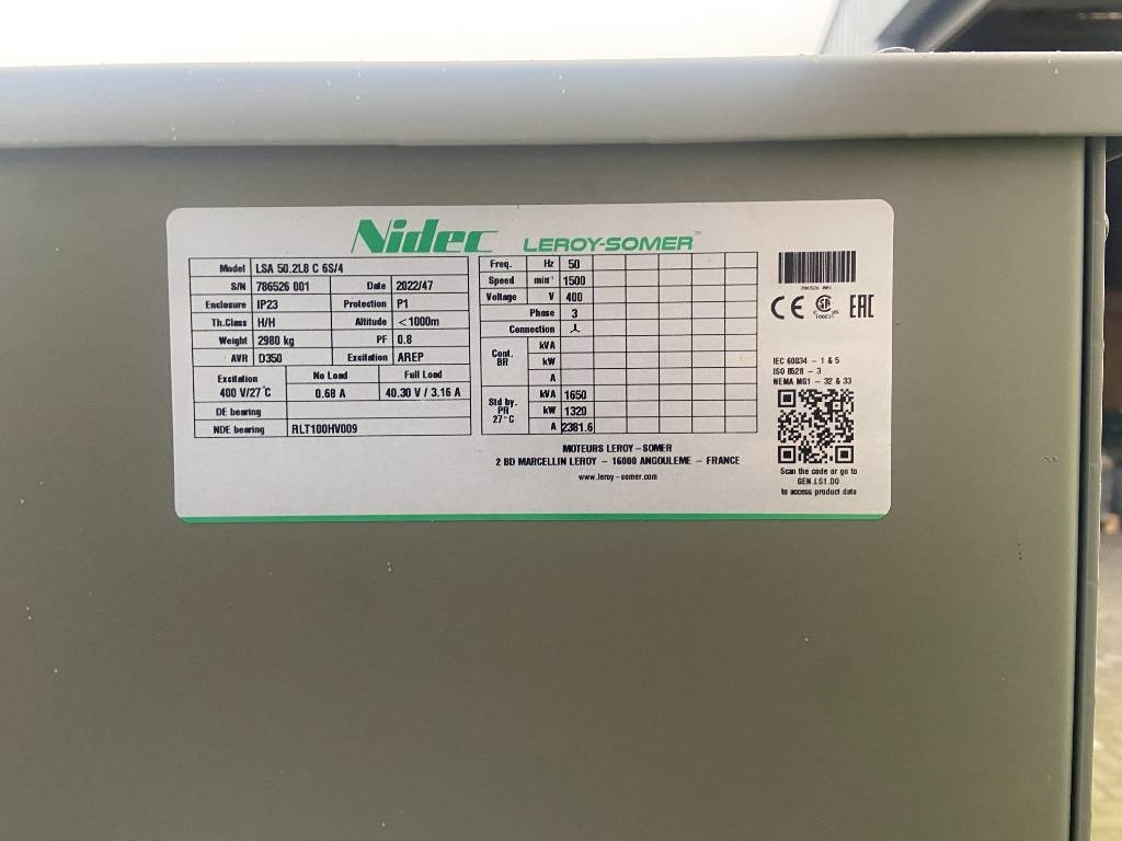 Jaunā Elektroģenerators Perkins 4012-46TAG2A - 1.650 kVA Generator - DPX-19823-O: foto 10