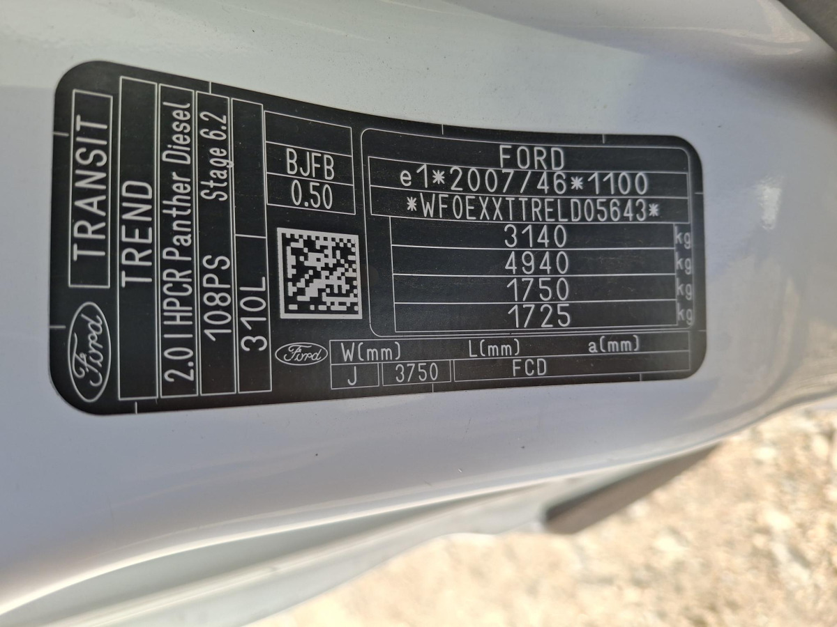 Kravas mikroautobuss FORD TRANSIT FURGON BLASZAK: foto 12