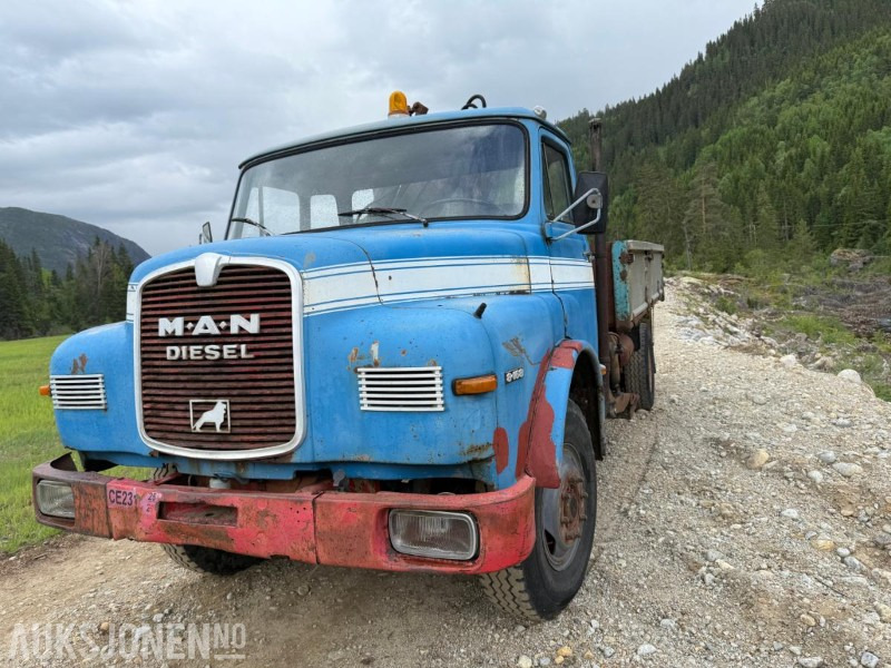 1973 Kranbil - MAN 8.168 HA, 4x4, Plan med tipp - Kravas auto ar manipulatoru: foto 1 1973 Kranbil - MAN 8.168 HA, 4x4, Plan med tipp - Kravas auto ar manipulatoru: foto 1
