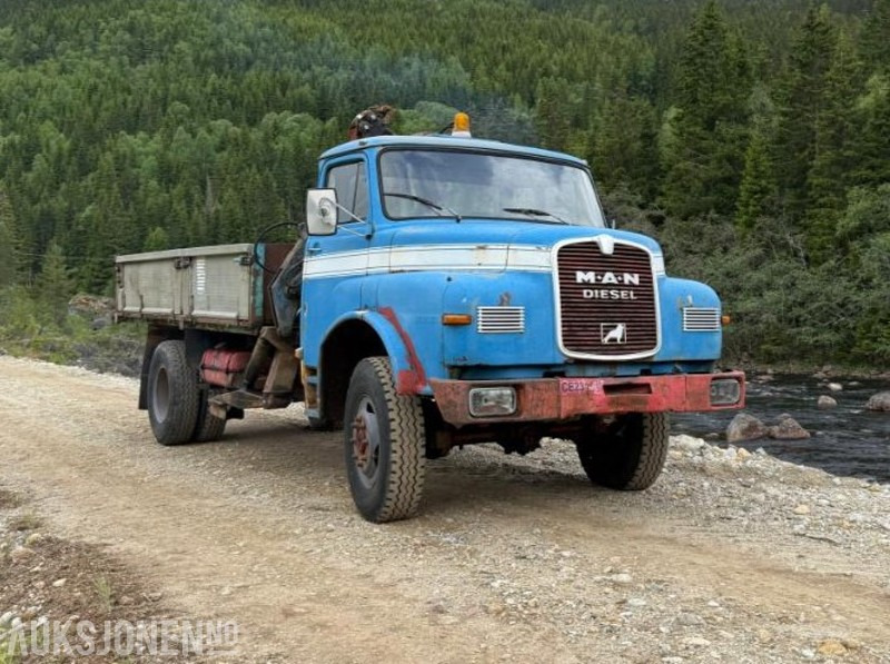 1973 Kranbil - MAN 8.168 HA, 4x4, Plan med tipp - Kravas auto ar manipulatoru: foto 2 1973 Kranbil - MAN 8.168 HA, 4x4, Plan med tipp - Kravas auto ar manipulatoru: foto 2