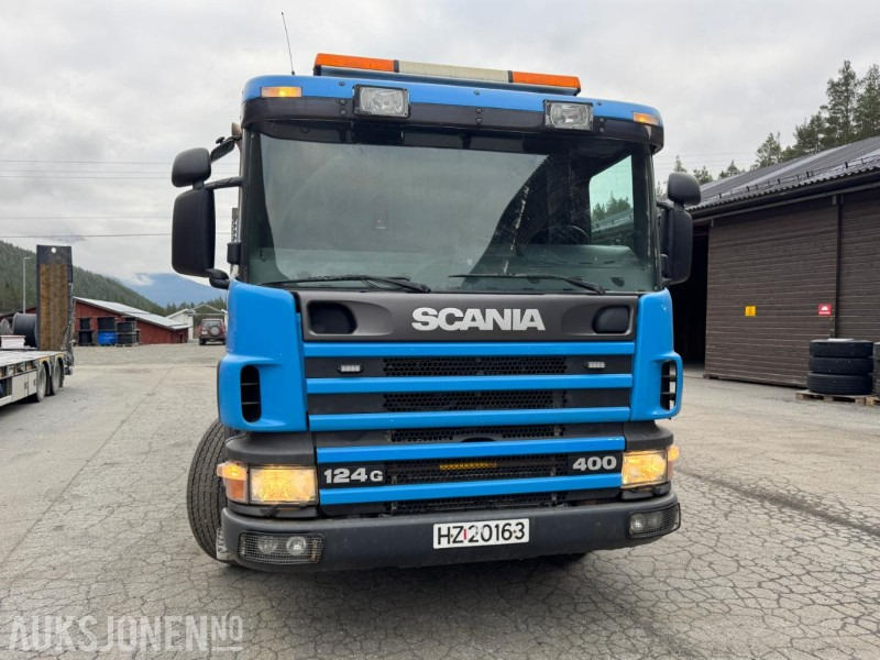 1997 Scania P124 400 kranbil med 3-veis tipp og klype - Kravas auto ar manipulatoru: foto 3 1997 Scania P124 400 kranbil med 3-veis tipp og klype - Kravas auto ar manipulatoru: foto 3