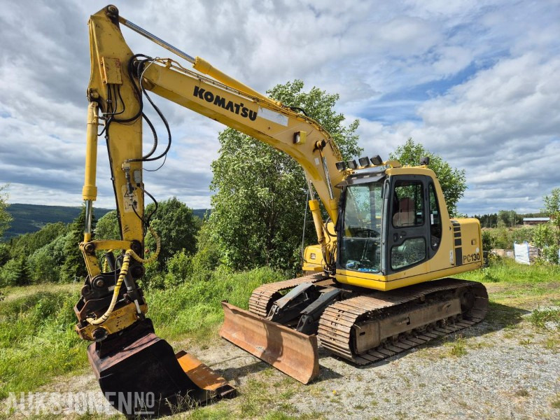 1998 Komatsu PC130, beltegraver m. Engcon tiltrotator, ny sertifisert - Ekskavators: foto 1 1998 Komatsu PC130, beltegraver m. Engcon tiltrotator, ny sertifisert - Ekskavators: foto 1