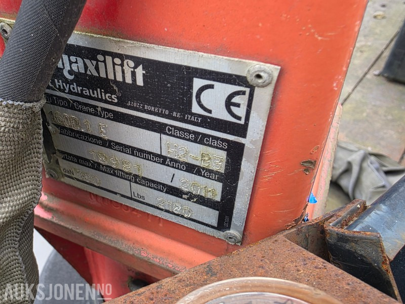 2011 Palfinger Maxilift 160D 990kg kran - Celtnis: foto 5 2011 Palfinger Maxilift 160D 990kg kran - Celtnis: foto 5
