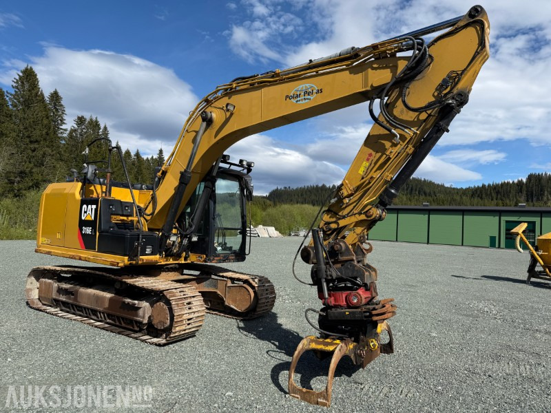 2013 Caterpillar 316E beltegraver – 2013-modell med rotortilt og sorteringsklo - Ekskavators: foto 2 2013 Caterpillar 316E beltegraver – 2013-modell med rotortilt og sorteringsklo - Ekskavators: foto 2