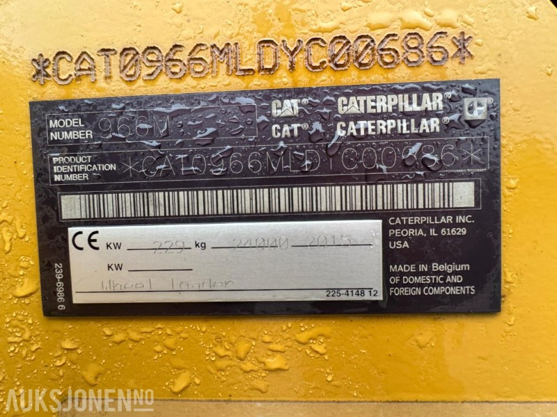 Riteņu iekrāvējs 2015 CAT 966M FOREST MACHINE HJULLASTER, VEKT, SENTRALSMØRING, FULL SERVICEHISTORIKK, SKUFFE: foto 41 Riteņu iekrāvējs 2015 CAT 966M FOREST MACHINE HJULLASTER, VEKT, SENTRALSMØRING, FULL SERVICEHISTORIKK, SKUFFE: foto 41