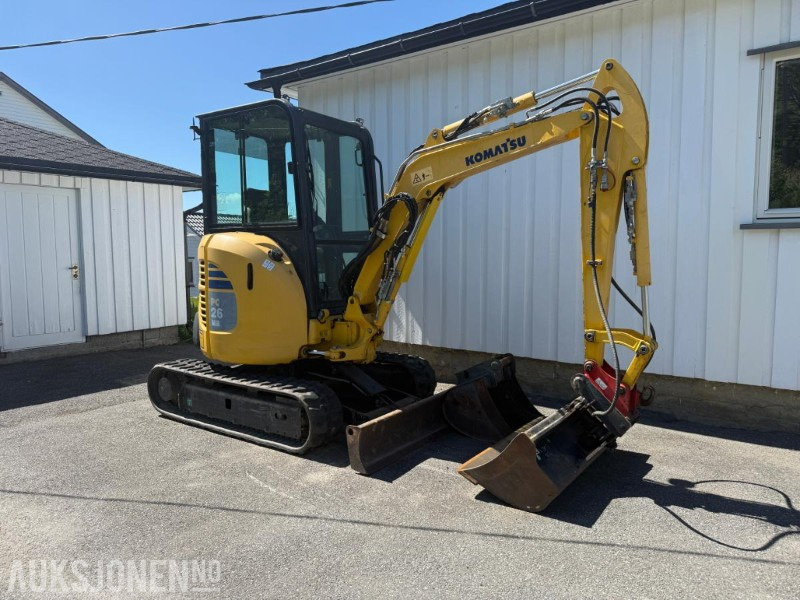 2016 Komatsu PC26MR minigraver m/2 skuffer. - Mini-ekskavators: foto 2 2016 Komatsu PC26MR minigraver m/2 skuffer. - Mini-ekskavators: foto 2