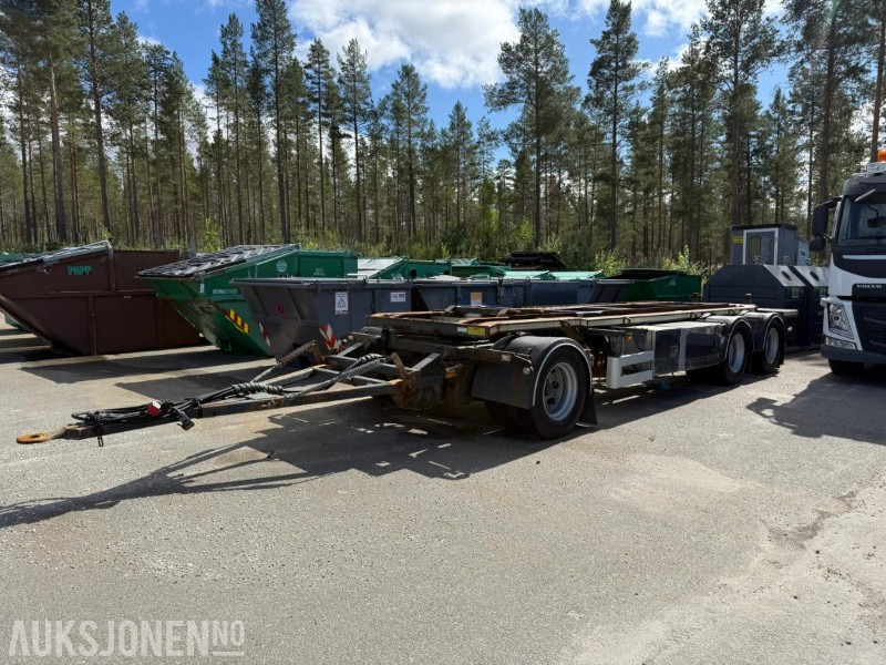 2016 Nor Slep SL-28KT 3-akslet slephenger med krokramme - Piekabe noņemamā virsbūve/ Konteineru vedējs: foto 1 2016 Nor Slep SL-28KT 3-akslet slephenger med krokramme - Piekabe noņemamā virsbūve/ Konteineru vedējs: foto 1