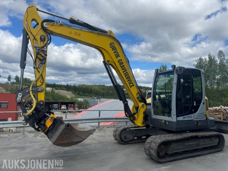 2016 Wacker Neuson ET 90 GRAVEMASKIN MED ROTOTILT, SENTRALSMØRING OG 3 SKUFFER - Ekskavators: foto 2 2016 Wacker Neuson ET 90 GRAVEMASKIN MED ROTOTILT, SENTRALSMØRING OG 3 SKUFFER - Ekskavators: foto 2
