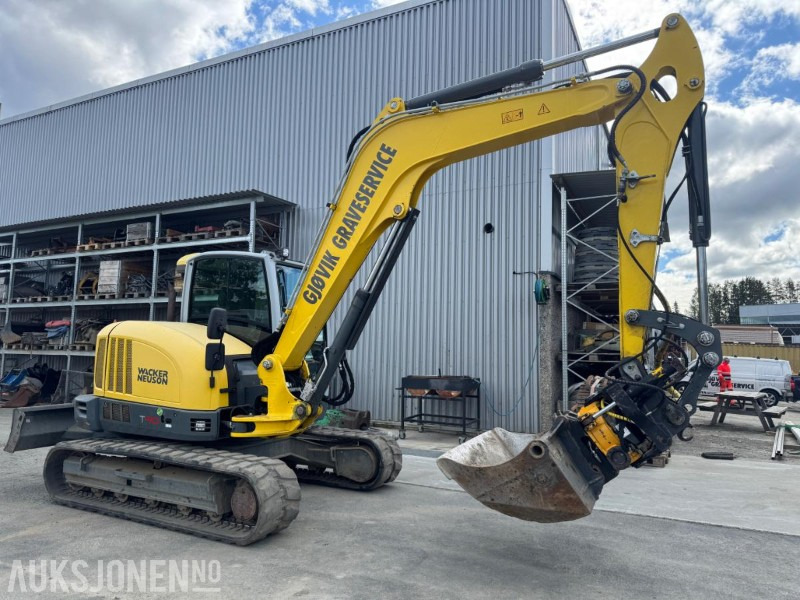 2016 Wacker Neuson ET 90 GRAVEMASKIN MED ROTOTILT, SENTRALSMØRING OG 3 SKUFFER - Ekskavators: foto 5 2016 Wacker Neuson ET 90 GRAVEMASKIN MED ROTOTILT, SENTRALSMØRING OG 3 SKUFFER - Ekskavators: foto 5