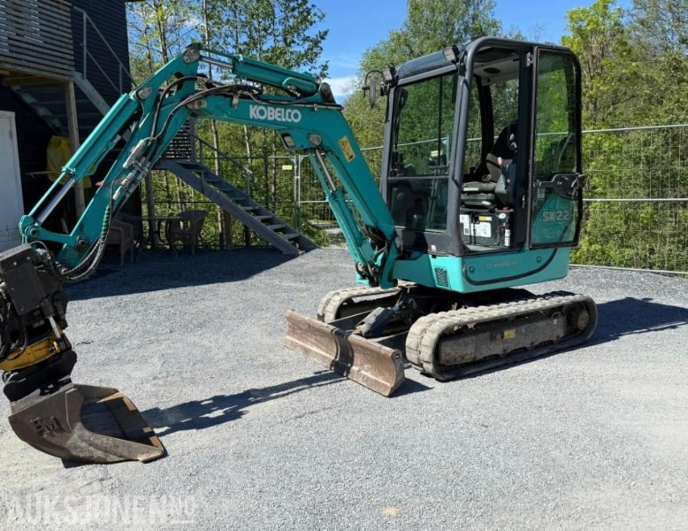 2018 Kobelco sk22 Minigraver med rotortilt - Mini-ekskavators: foto 1 2018 Kobelco sk22 Minigraver med rotortilt - Mini-ekskavators: foto 1