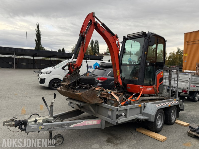 2018 Kubota KX019-4 minigraver m/ Tysse XTREME maskinhenger - Mini-ekskavators: foto 1 2018 Kubota KX019-4 minigraver m/ Tysse XTREME maskinhenger - Mini-ekskavators: foto 1