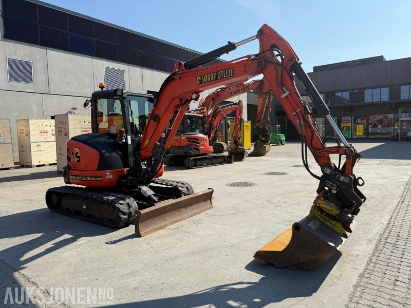 2018 Kubota U55-4 BELTEGRAVER ENGCON TILTROTATOR 2 SKUFFER SERVICEHISTORIKK SENTRALSMØRING - Ekskavators: foto 2 2018 Kubota U55-4 BELTEGRAVER ENGCON TILTROTATOR 2 SKUFFER SERVICEHISTORIKK SENTRALSMØRING - Ekskavators: foto 2