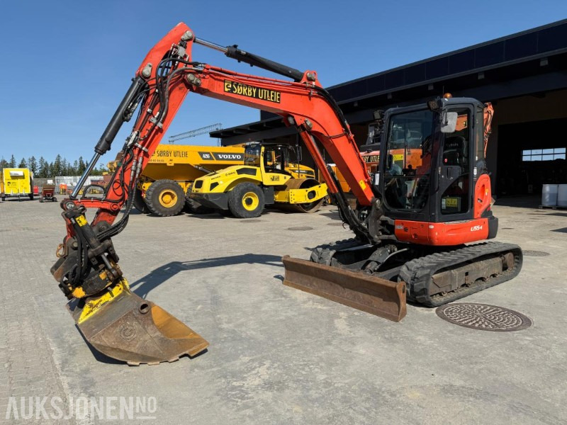2018 Kubota U55-4 BELTEGRAVER ENGCON TILTROTATOR 2 SKUFFER SERVICEHISTORIKK SENTRALSMØRING - Ekskavators: foto 1 2018 Kubota U55-4 BELTEGRAVER ENGCON TILTROTATOR 2 SKUFFER SERVICEHISTORIKK SENTRALSMØRING - Ekskavators: foto 1