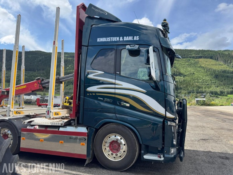 2018 Volvo FH16 8X4 komplett tømmerbil med kran og henger. - Kokvedējs, Kravas auto ar manipulatoru: foto 5 2018 Volvo FH16 8X4 komplett tømmerbil med kran og henger. - Kokvedējs, Kravas auto ar manipulatoru: foto 5