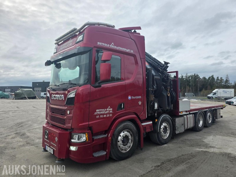 2019 Scania R-serie 580 kranbil / EURO 6 / Topp utstyrt / servicehistorikk / HIAB-kran 858, 80 Tm / Nylig EU - Kravas auto ar manipulatoru: foto 2 2019 Scania R-serie 580 kranbil / EURO 6 / Topp utstyrt / servicehistorikk / HIAB-kran 858, 80 Tm / Nylig EU - Kravas auto ar manipulatoru: foto 2