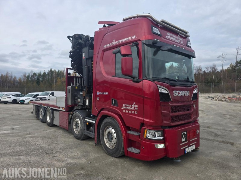 2019 Scania R-serie 580 kranbil / EURO 6 / Topp utstyrt / servicehistorikk / HIAB-kran 858, 80 Tm / Nylig EU - Kravas auto ar manipulatoru: foto 4 2019 Scania R-serie 580 kranbil / EURO 6 / Topp utstyrt / servicehistorikk / HIAB-kran 858, 80 Tm / Nylig EU - Kravas auto ar manipulatoru: foto 4