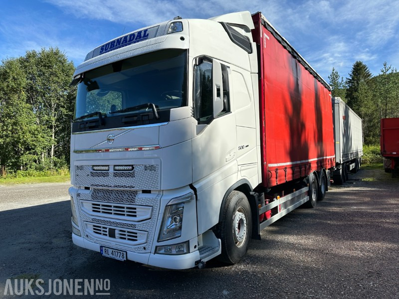 2019 Volvo FH 500 med Krone kapelltralle og dolly – Modulvogntog med full sideåpning - euro 6 - Kravas automašīna ar slēgto virsbūvi: foto 2 2019 Volvo FH 500 med Krone kapelltralle og dolly – Modulvogntog med full sideåpning - euro 6 - Kravas automašīna ar slēgto virsbūvi: foto 2