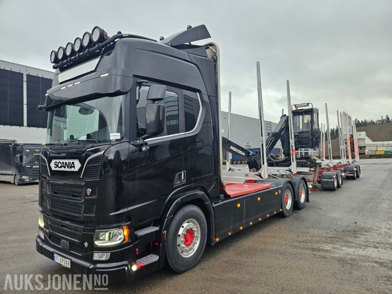 2020 Scania R730 B6x4NB med henger - Kokvedējs, Kravas auto ar manipulatoru: foto 1 2020 Scania R730 B6x4NB med henger - Kokvedējs, Kravas auto ar manipulatoru: foto 1