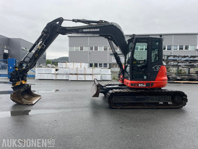 2022 Eurocomach 85SB. Engcon tilt, sentralsmøring, to skuffer, - Ekskavators: foto 1 2022 Eurocomach 85SB. Engcon tilt, sentralsmøring, to skuffer, - Ekskavators: foto 1