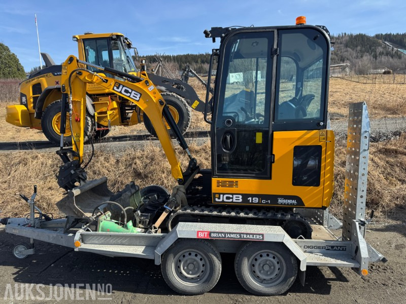 2024 JCB 19 C-1 MINIGRAVER, 3 SKUFFER, PIGGHAMMER, MASKINHENGER, KUN 200 TIMER, UTVIDET GARANTI - Mini-ekskavators: foto 3 2024 JCB 19 C-1 MINIGRAVER, 3 SKUFFER, PIGGHAMMER, MASKINHENGER, KUN 200 TIMER, UTVIDET GARANTI - Mini-ekskavators: foto 3