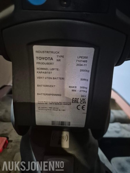 2024 Toyota LPE200 - Iekraušanas tehnika: foto 4 2024 Toyota LPE200 - Iekraušanas tehnika: foto 4