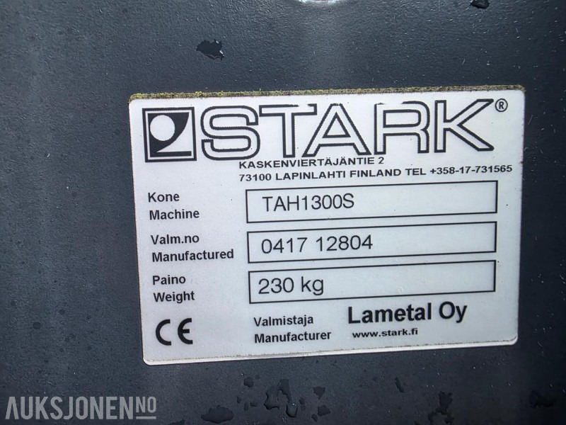 2017 TAH1300S hydraulisk feiebørste / Kost - Papildaprīkojums - Celtniecības tehnika: foto 3 2017 TAH1300S hydraulisk feiebørste / Kost - Papildaprīkojums - Celtniecības tehnika: foto 3