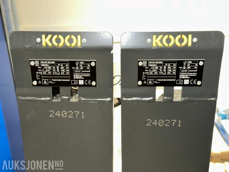 2023 2 stk KOOI Hydrauliske ReachForks – Proffe teleskopgafler - Papildaprīkojums - Celtniecības tehnika: foto 4 2023 2 stk KOOI Hydrauliske ReachForks – Proffe teleskopgafler - Papildaprīkojums - Celtniecības tehnika: foto 4