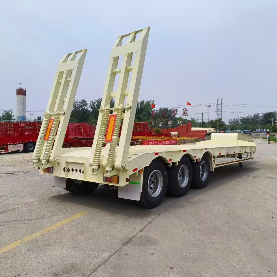 ZHICHENG Semi Flat Bed Low Bed Lowboy bed truck in New or Used Condition and various Size for Sale - Puspiekabe zema profila platforma: foto 4 ZHICHENG Semi Flat Bed Low Bed Lowboy bed truck in New or Used Condition and various Size for Sale - Puspiekabe zema profila platforma: foto 4