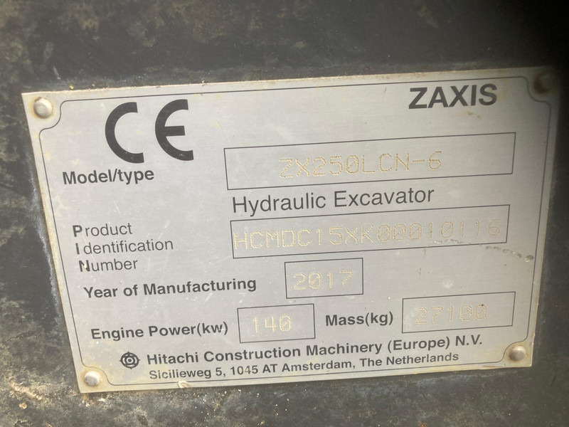 Hitachi ZX250LCN-6 - Kāpurķēžu ekskavators: foto 2 Hitachi ZX250LCN-6 - Kāpurķēžu ekskavators: foto 2