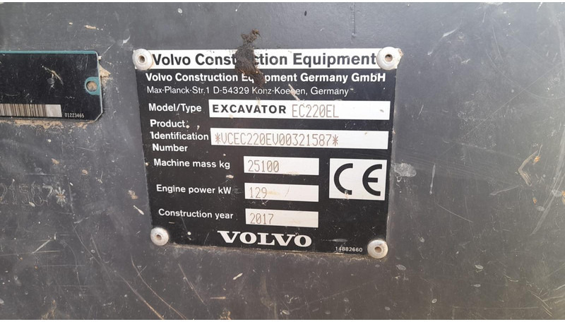 Kāpurķēžu ekskavators Volvo EC220EL: foto 6