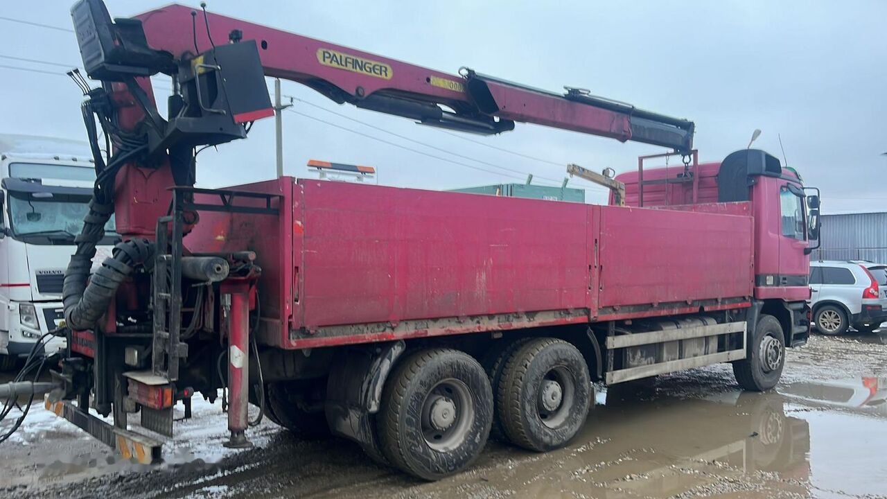 Mercedes-Benz Actros MP1 6x4 + Palfinger Krane - Kravas auto ar manipulatoru, Bortu kravas automašīna/ Platforma: foto 1 Mercedes-Benz Actros MP1 6x4 + Palfinger Krane - Kravas auto ar manipulatoru, Bortu kravas automašīna/ Platforma: foto 1
