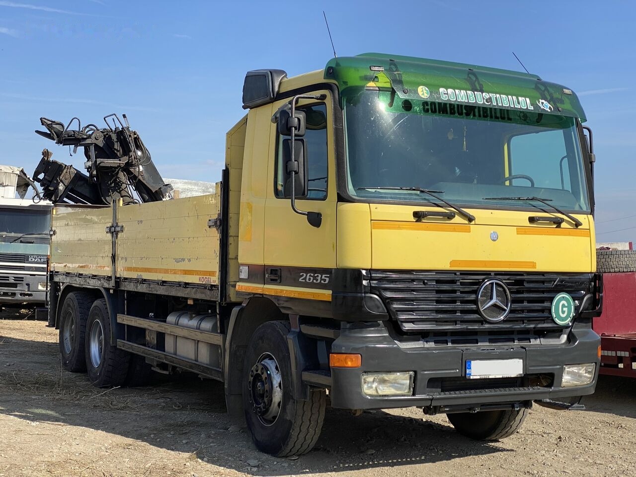 Mercedes-Benz Dropside camion Mercedes-Benz Actros MP1 V6 2635 + KRANE HIAB 17 - Kravas auto ar manipulatoru, Bortu kravas automašīna/ Platforma: foto 5 Mercedes-Benz Dropside camion Mercedes-Benz Actros MP1 V6 2635 + KRANE HIAB 17 - Kravas auto ar manipulatoru, Bortu kravas automašīna/ Platforma: foto 5