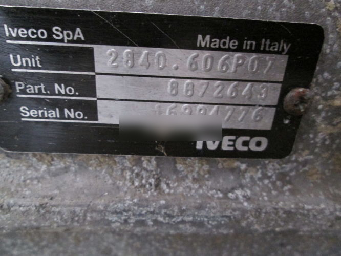 IVECO Daily 2840.6 for IVECO DAILY automobile - Pārnesumkārba - Vieglā automašīna: foto 5 IVECO Daily 2840.6 for IVECO DAILY automobile - Pārnesumkārba - Vieglā automašīna: foto 5