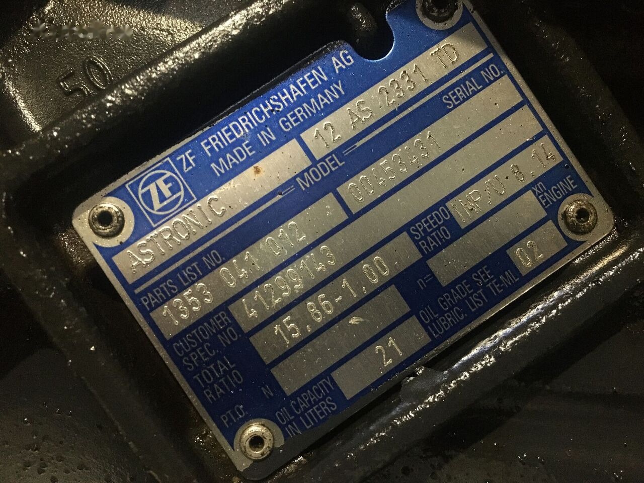 ZF 12AS 2331TD +intarder 1353041012 - Pārnesumkārba - Kravas automašīna: foto 1 ZF 12AS 2331TD +intarder 1353041012 - Pārnesumkārba - Kravas automašīna: foto 1