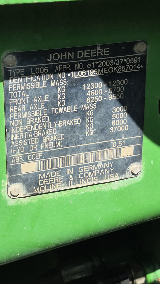 Traktors JOHN DEERE 6195M: foto 11
