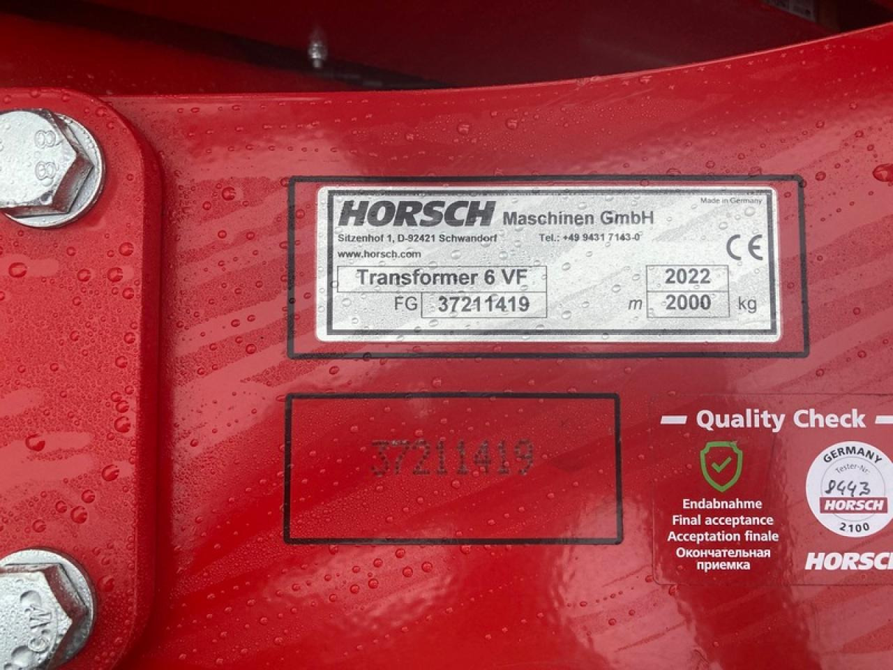 HORSCH TRANSFORMER6 VF - Augsnes apstrādes tehnika: foto 5 HORSCH TRANSFORMER6 VF - Augsnes apstrādes tehnika: foto 5