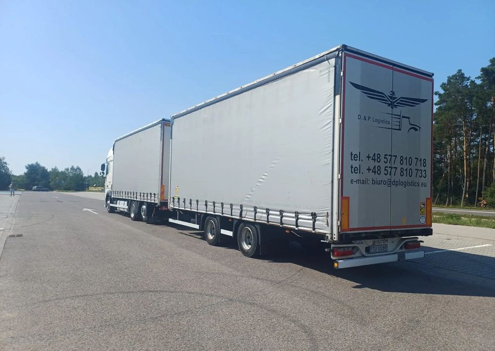 DAF XF 480 SUPER SPACE CAB / ZESTAW TANDEM PRZEJAZDOWY 120 M3 / SSC / ACC /EURO 6 - Kravas automašīna ar tentu: foto 3 DAF XF 480 SUPER SPACE CAB / ZESTAW TANDEM PRZEJAZDOWY 120 M3 / SSC / ACC /EURO 6 - Kravas automašīna ar tentu: foto 3