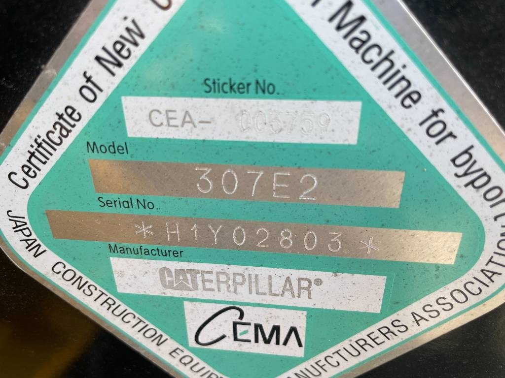 CAT 307E - Kāpurķēžu ekskavators: foto 5 CAT 307E - Kāpurķēžu ekskavators: foto 5