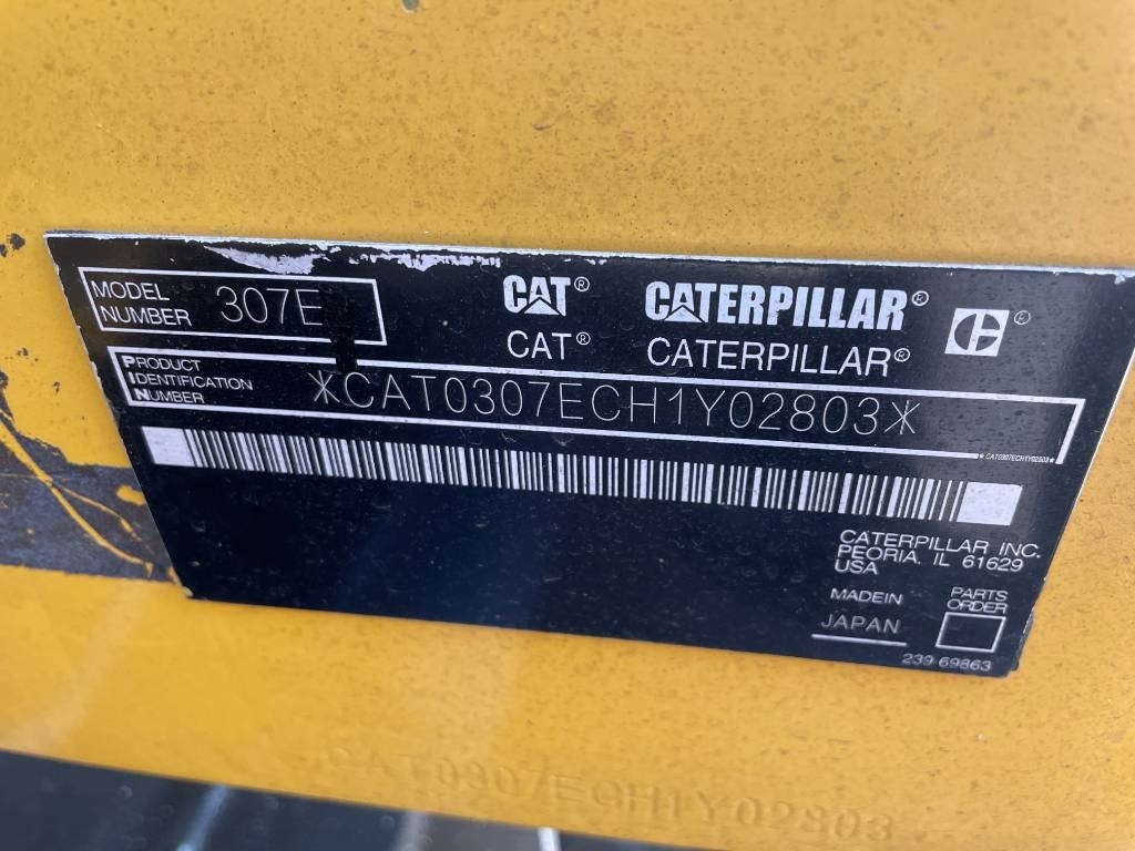 CAT 307E - Kāpurķēžu ekskavators: foto 3 CAT 307E - Kāpurķēžu ekskavators: foto 3
