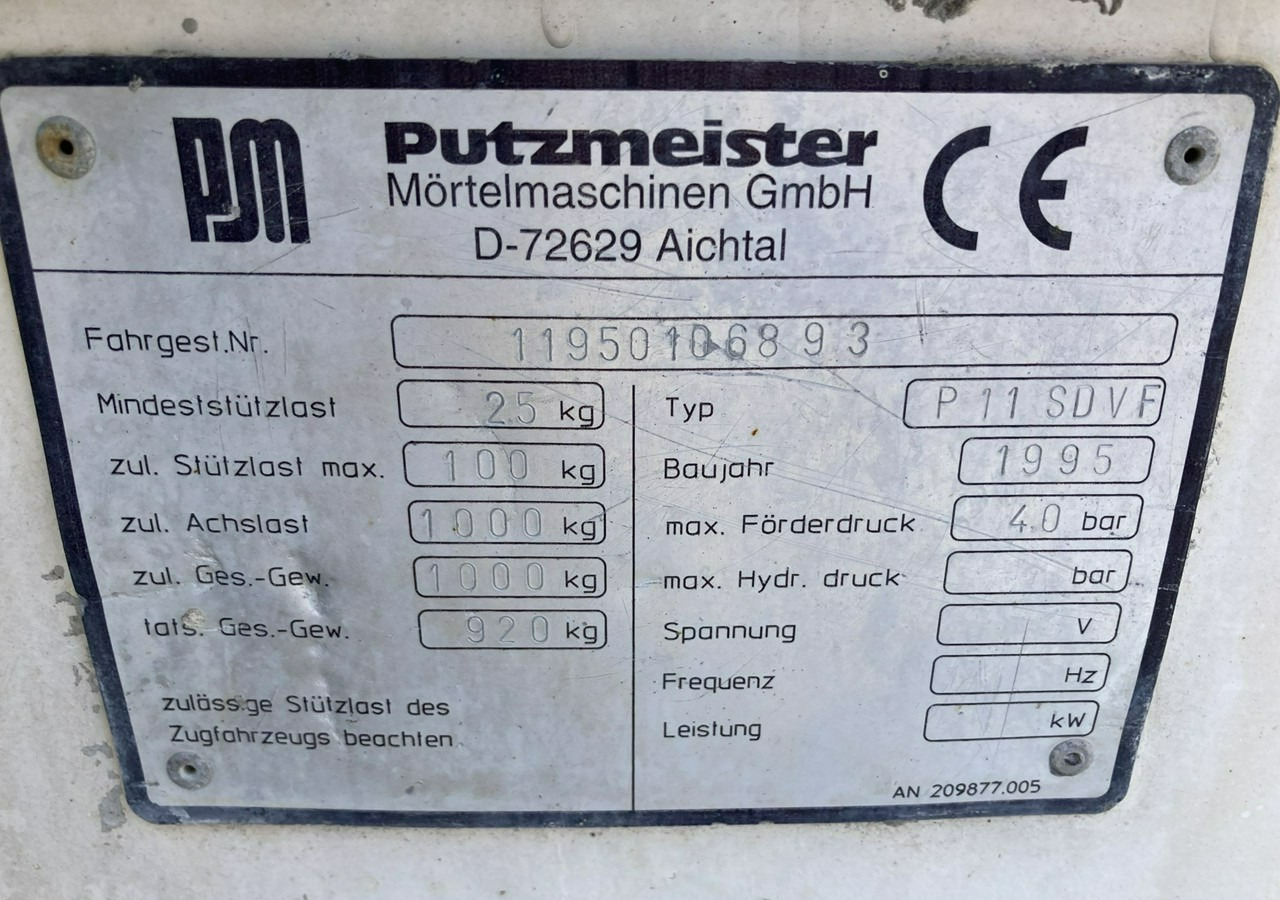 Stacionārais betona sūknis Inna Inny Mixokret Putzmeister P11 SDVF pompa do betonu: foto 9