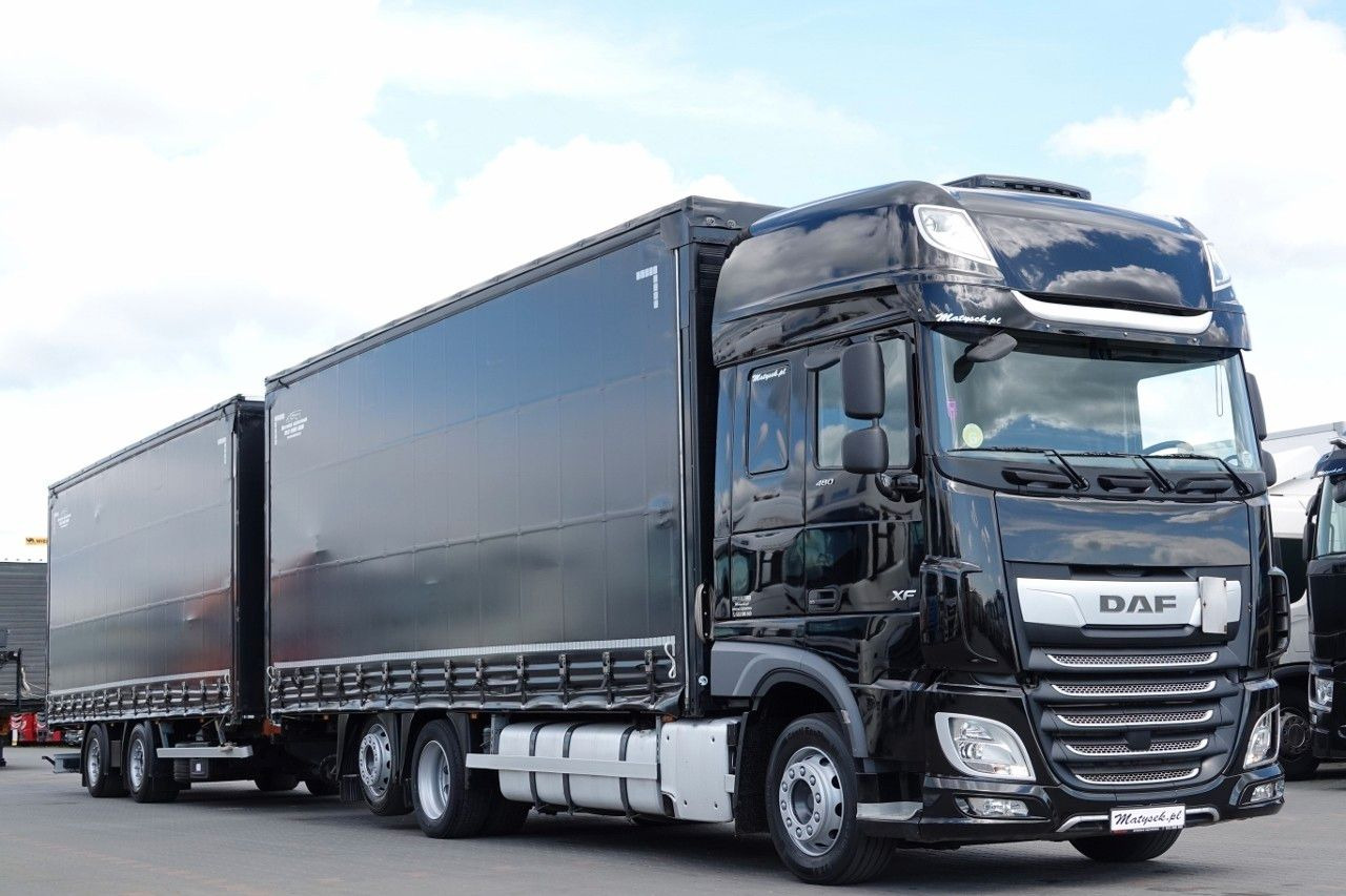 DAF XF 480 / ZESTAW TANDEM / 120 M3 / PRZEJAZDOWY / - Kravas automašīna ar tentu: foto 4 DAF XF 480 / ZESTAW TANDEM / 120 M3 / PRZEJAZDOWY / - Kravas automašīna ar tentu: foto 4