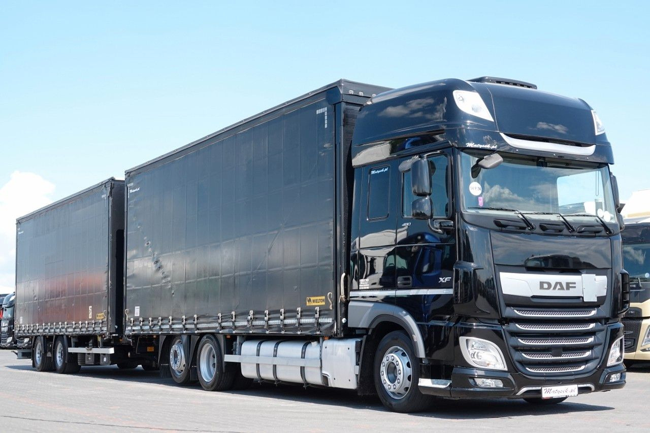 DAF XF 480 / ZESTAW TANDEM / 120 M3 / PRZEJAZDOWY / - Kravas automašīna ar tentu: foto 1 DAF XF 480 / ZESTAW TANDEM / 120 M3 / PRZEJAZDOWY / - Kravas automašīna ar tentu: foto 1